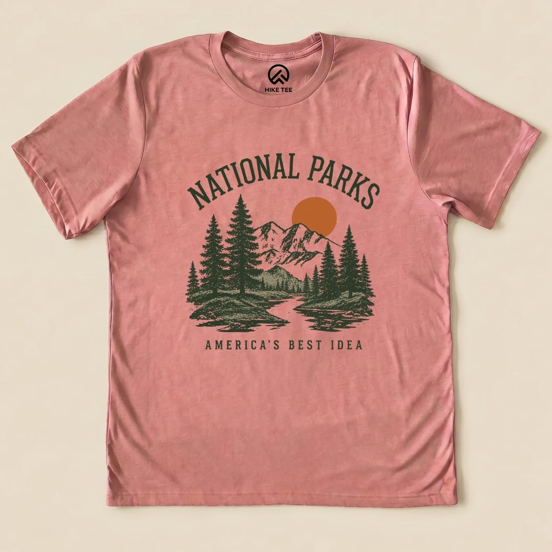 America's Best Idea National Park Shirt Hike Tee T-Shirt Heather Mauve / S