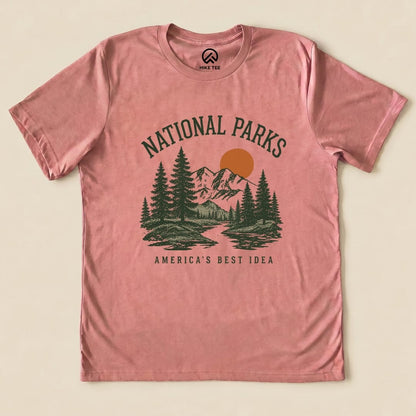 America's Best Idea National Park Shirt Hike Tee T-Shirt Heather Mauve / S