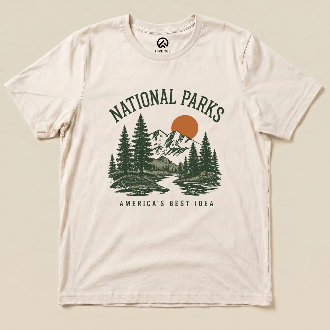 America's Best Idea National Park Shirt Hike Tee T-Shirt Natural / S