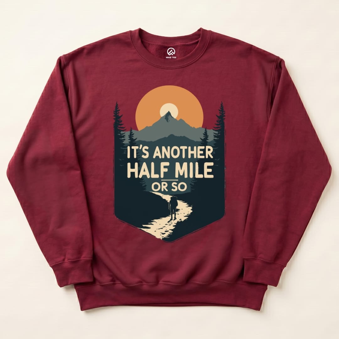 Another Half Mile Sweatshirt Hike Tee Sweatshirt Maroon / S