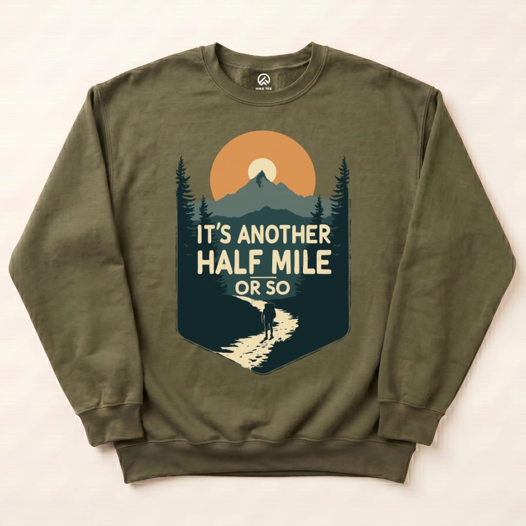 Another Half Mile Sweatshirt Hike Tee Sweatshirt Military Green / S