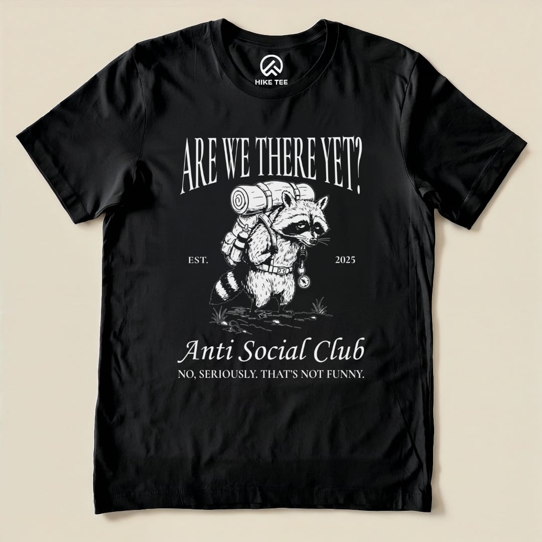 Hike Tee T-Shirt Black / S Anti Social Club Hiking Shirt