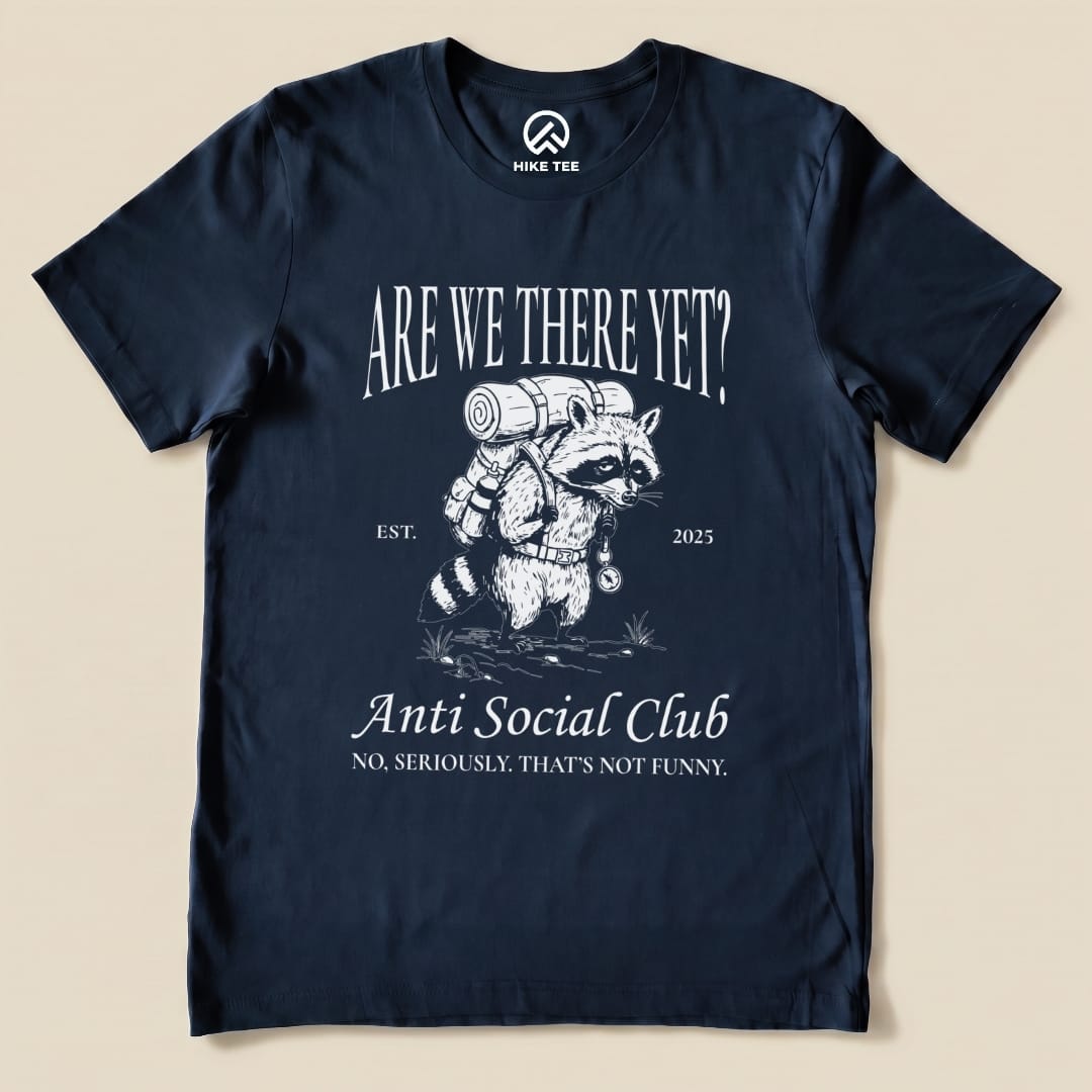 Hike Tee T-Shirt Navy / S Anti Social Club Hiking Shirt