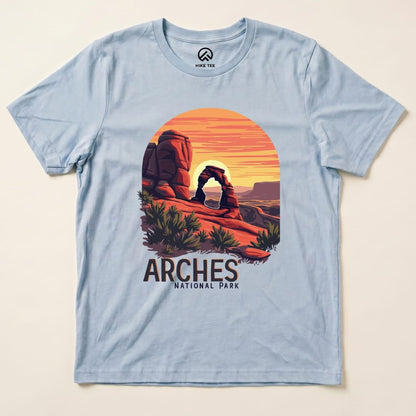 Hike Tee T-Shirt Baby Blue / S Arches National Park Shirt