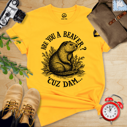 Hike Tee T-Shirt Gold / S Are U A Beaver Shirt