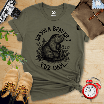 Hike Tee T-Shirt Military Green / S Are U A Beaver Shirt