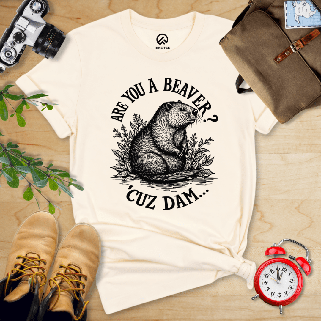 Hike Tee T-Shirt Natural / S Are U A Beaver Shirt