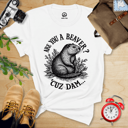 Hike Tee T-Shirt White / S Are U A Beaver Shirt