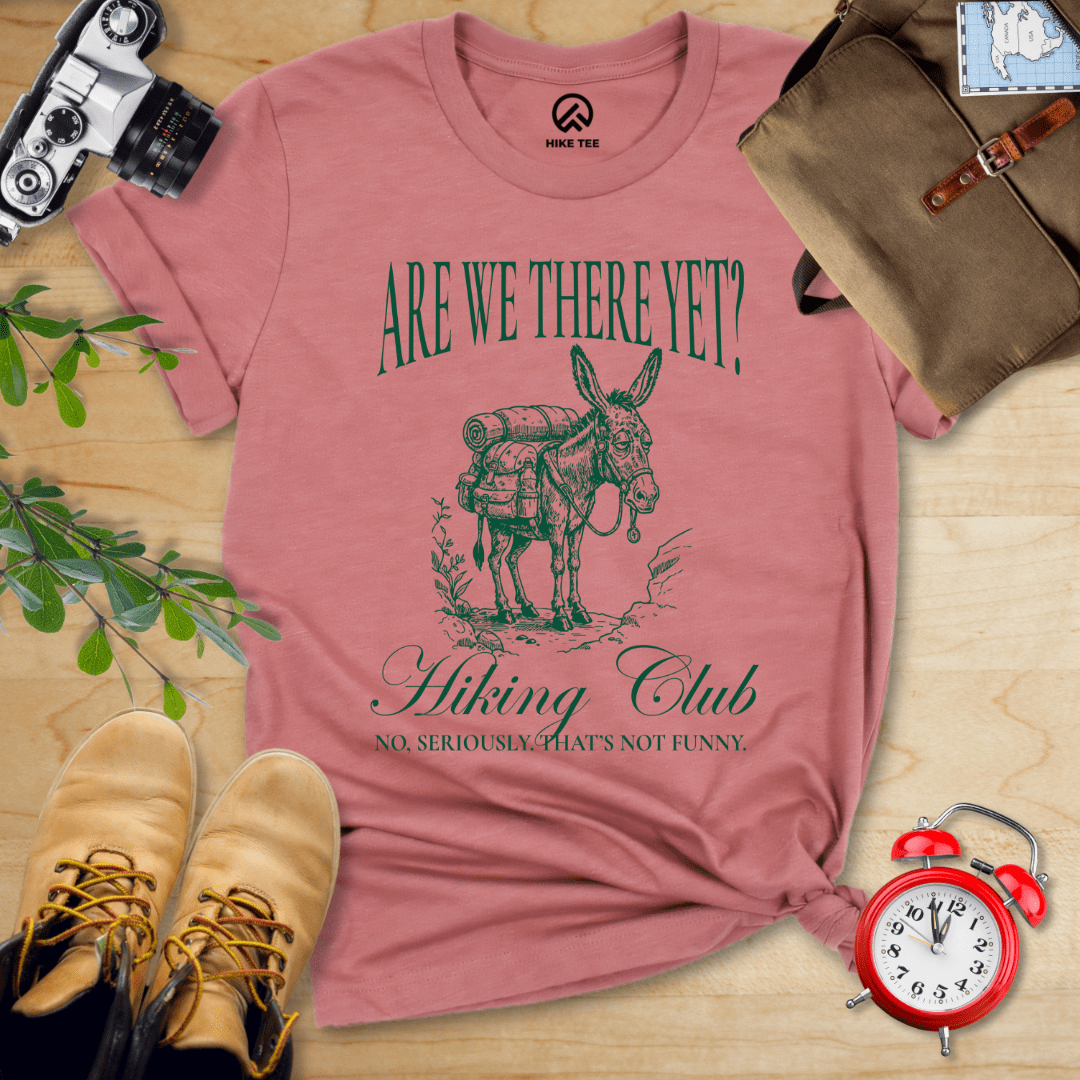 Hike Tee T-Shirt Heather Mauve / S Are We There Donkey Club Shirt