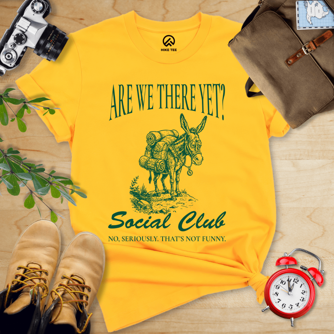 Hike Tee T-Shirt Gold / S Are We There Yet? Club Shirt