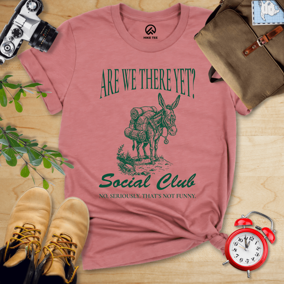 Hike Tee T-Shirt Heather Mauve / S Are We There Yet? Club Shirt