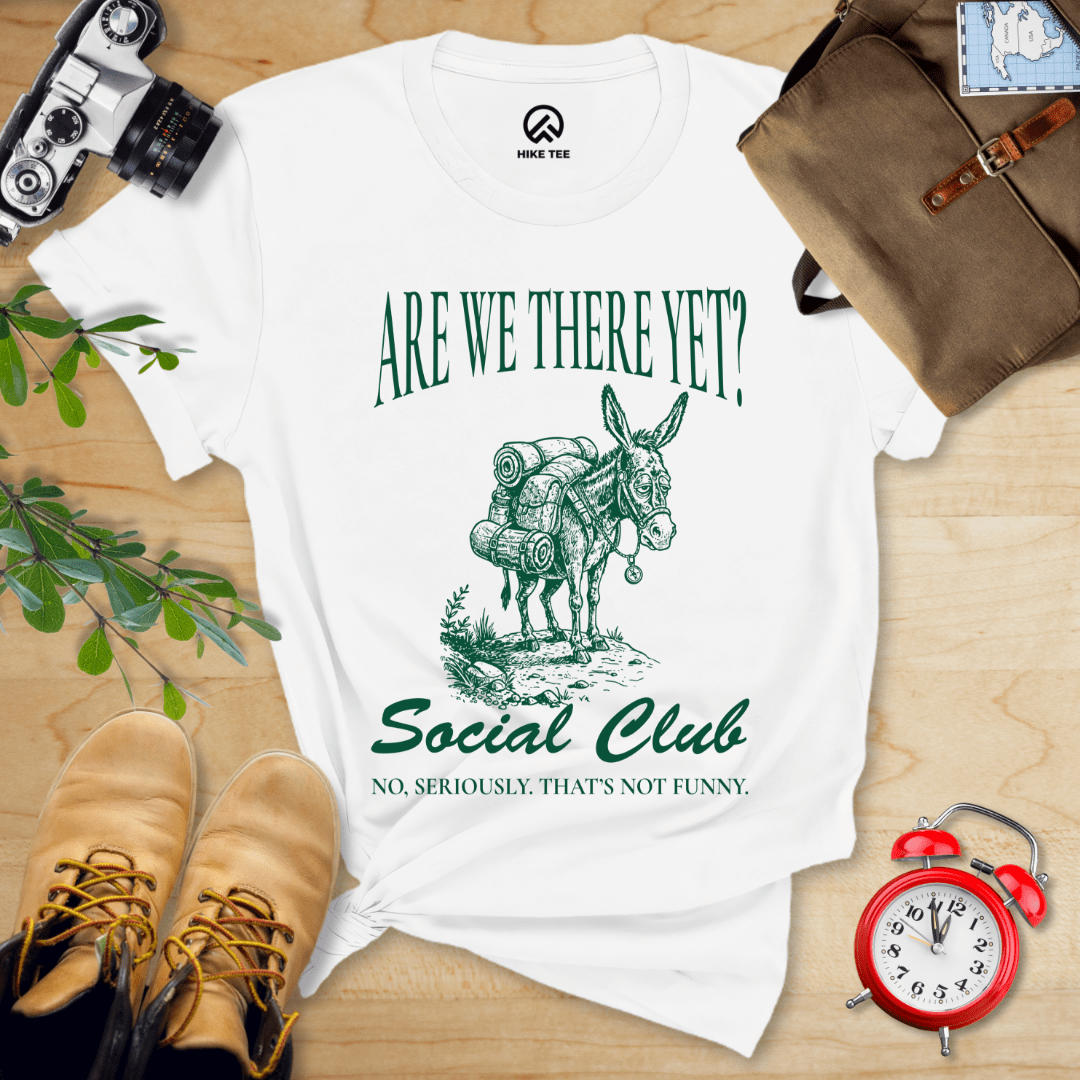 Hike Tee T-Shirt White / S Are We There Yet? Club Shirt