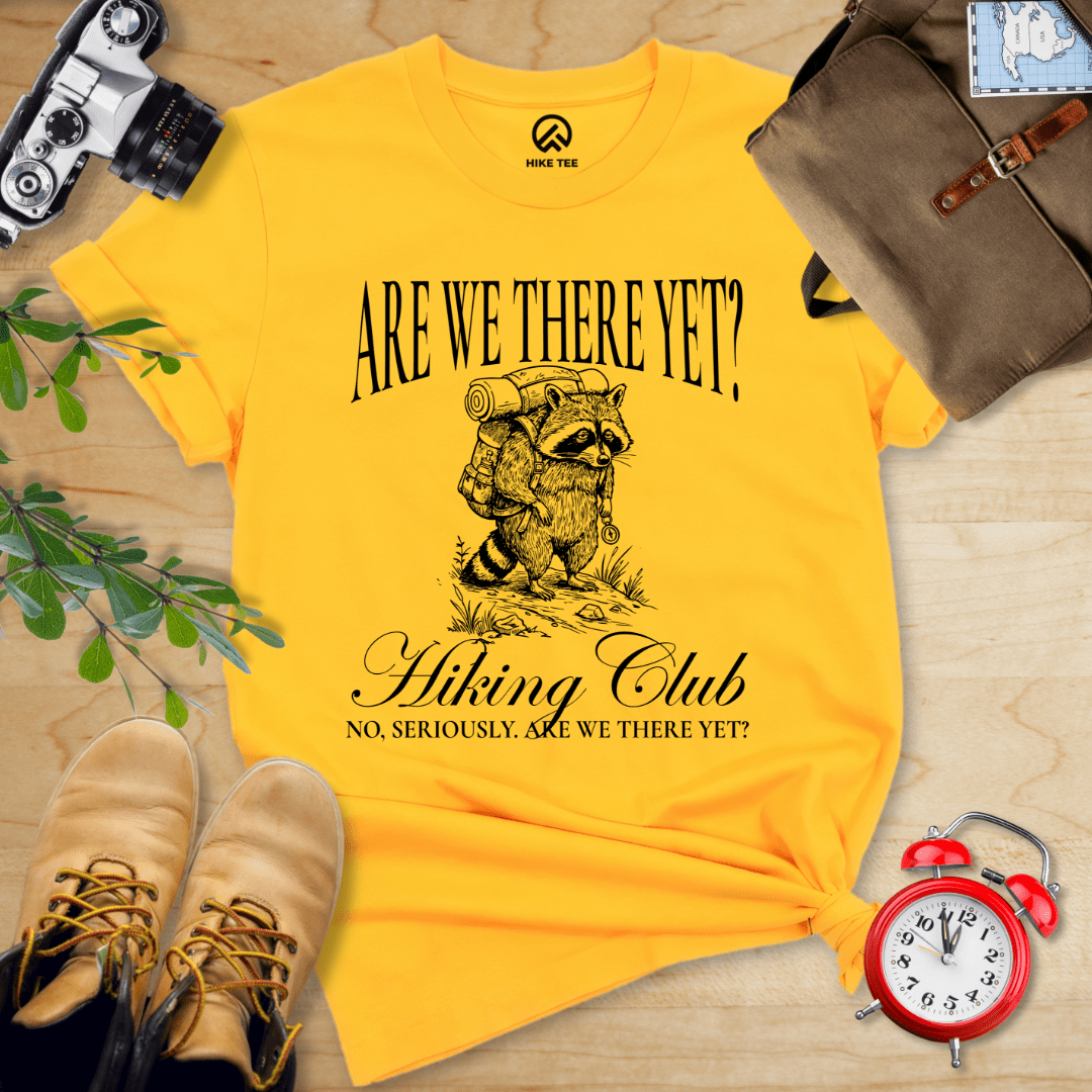 Hike Tee T-Shirt Gold / S Are We There Yet Shirt
