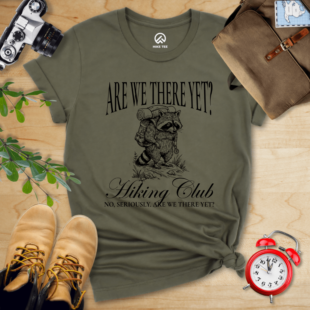 Hike Tee T-Shirt Military Green / S Are We There Yet Shirt