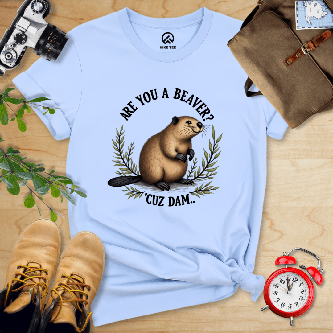Hike Tee T-Shirt Baby Blue / S Are You A Beaver? Shirt