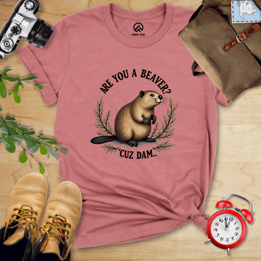 Hike Tee T-Shirt Heather Mauve / S Are You A Beaver? Shirt