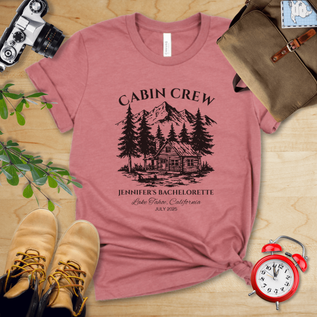 AnywherePOD T-Shirt Heather Mauve / S Bachelorette Camp Hiking Personalization Shirt