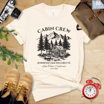 AnywherePOD T-Shirt Natural / S Bachelorette Camp Hiking Personalization Shirt