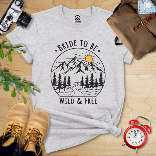 Hike Tee T-Shirt Athletic Heather / S Bachelorette Party Bride To Be Shirt