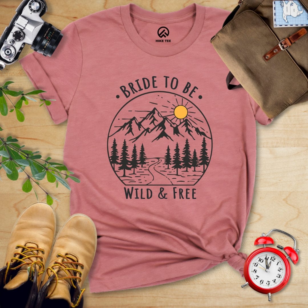 Hike Tee T-Shirt Heather Mauve / S Bachelorette Party Bride To Be Shirt