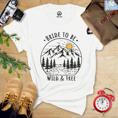 Hike Tee T-Shirt White / S Bachelorette Party Bride To Be Shirt