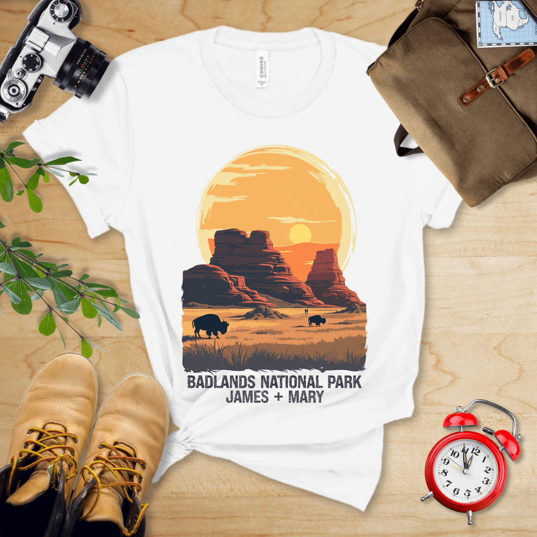 AnywherePOD T-Shirt Badlands National Park Shirt + Personalization