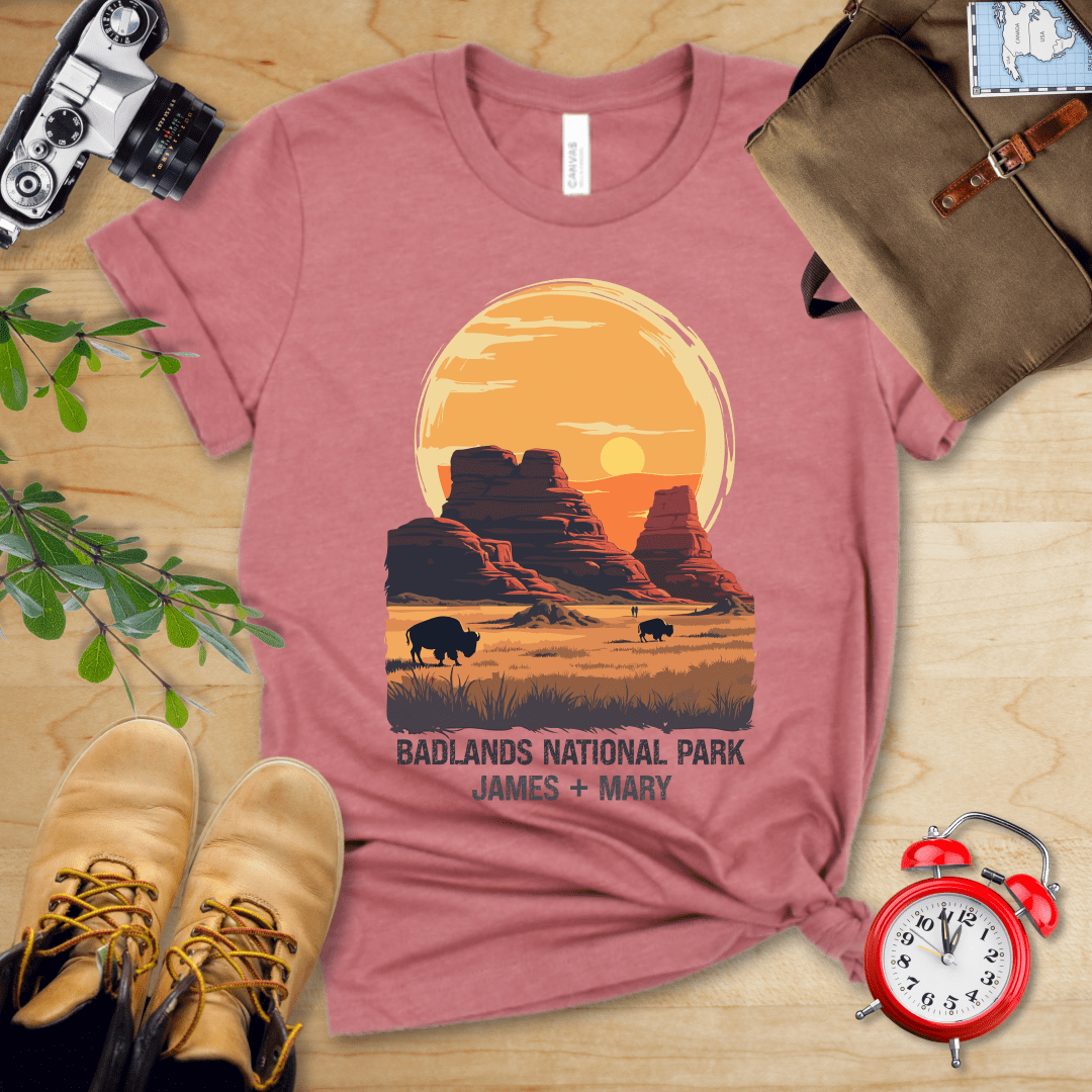 AnywherePOD T-Shirt Badlands National Park Shirt + Personalization