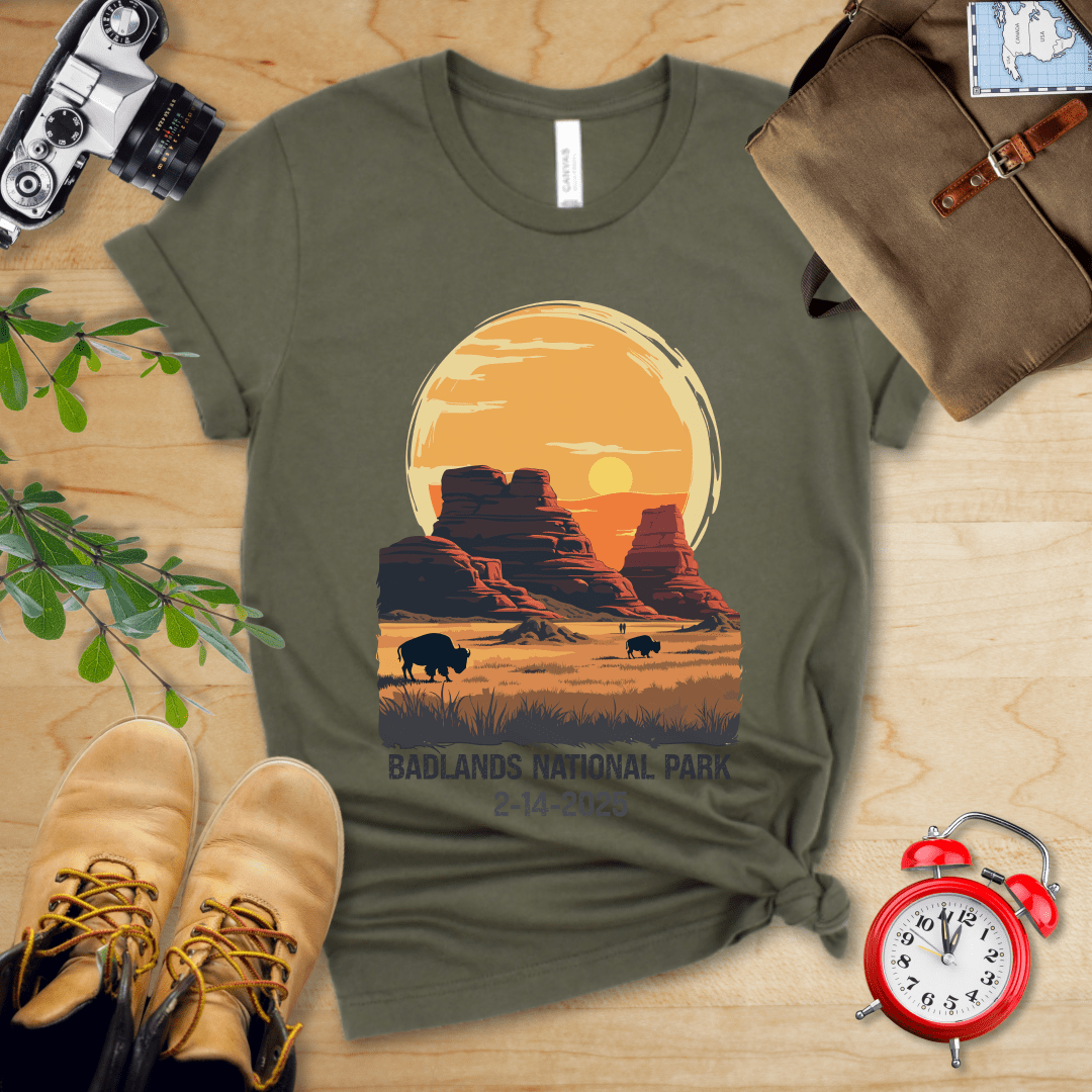 AnywherePOD T-Shirt Badlands National Park Shirt + Personalization