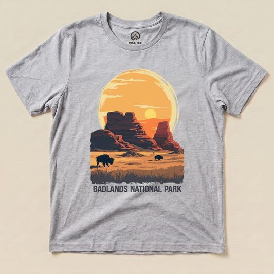 Hike Tee T-Shirt Athletic Heather / S Badlands National Park Shirt