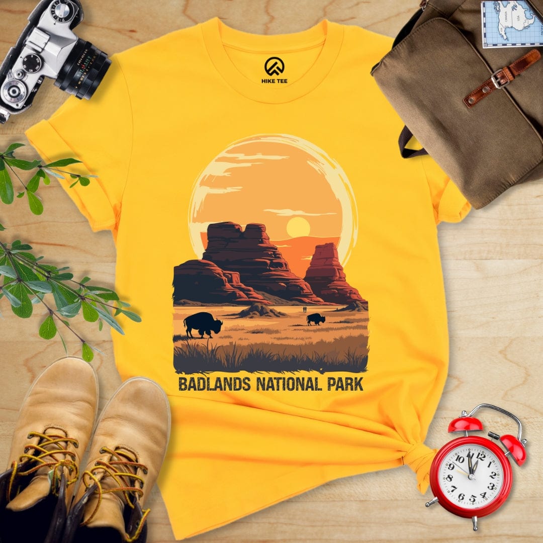 Hike Tee T-Shirt Gold / S Badlands National Park Shirt