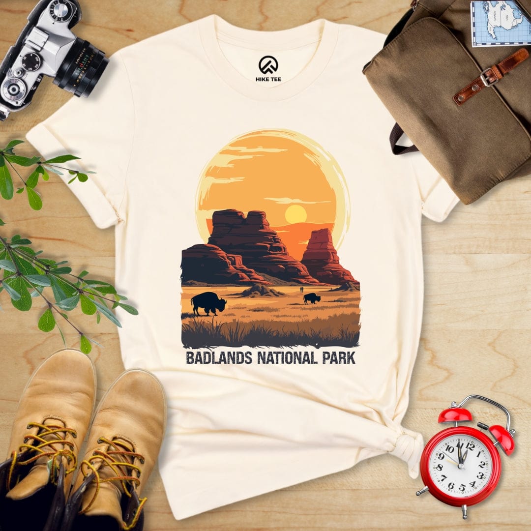 Hike Tee T-Shirt Natural / S Badlands National Park Shirt