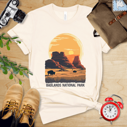 Hike Tee T-Shirt Natural / S Badlands National Park Shirt