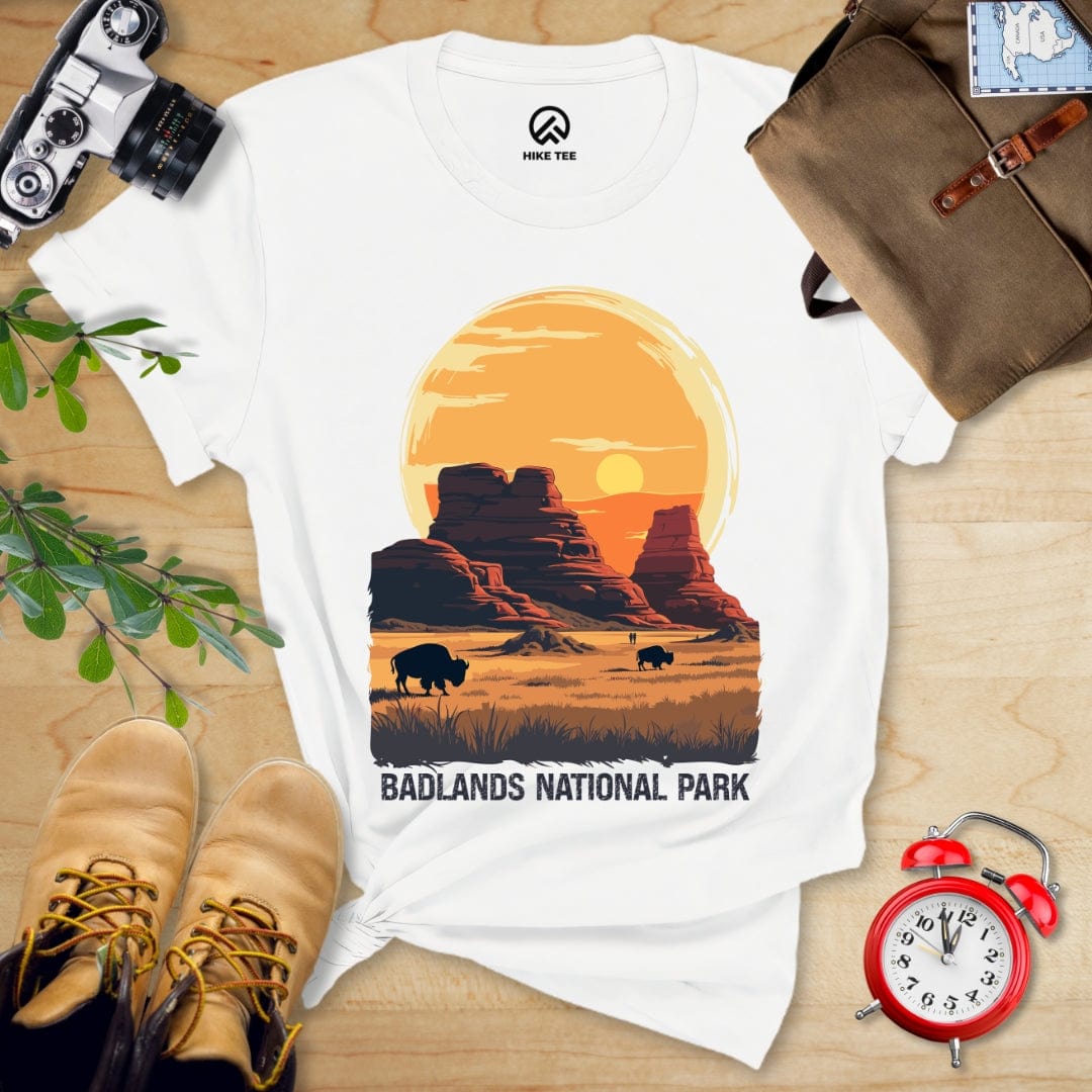 Hike Tee T-Shirt White / S Badlands National Park Shirt