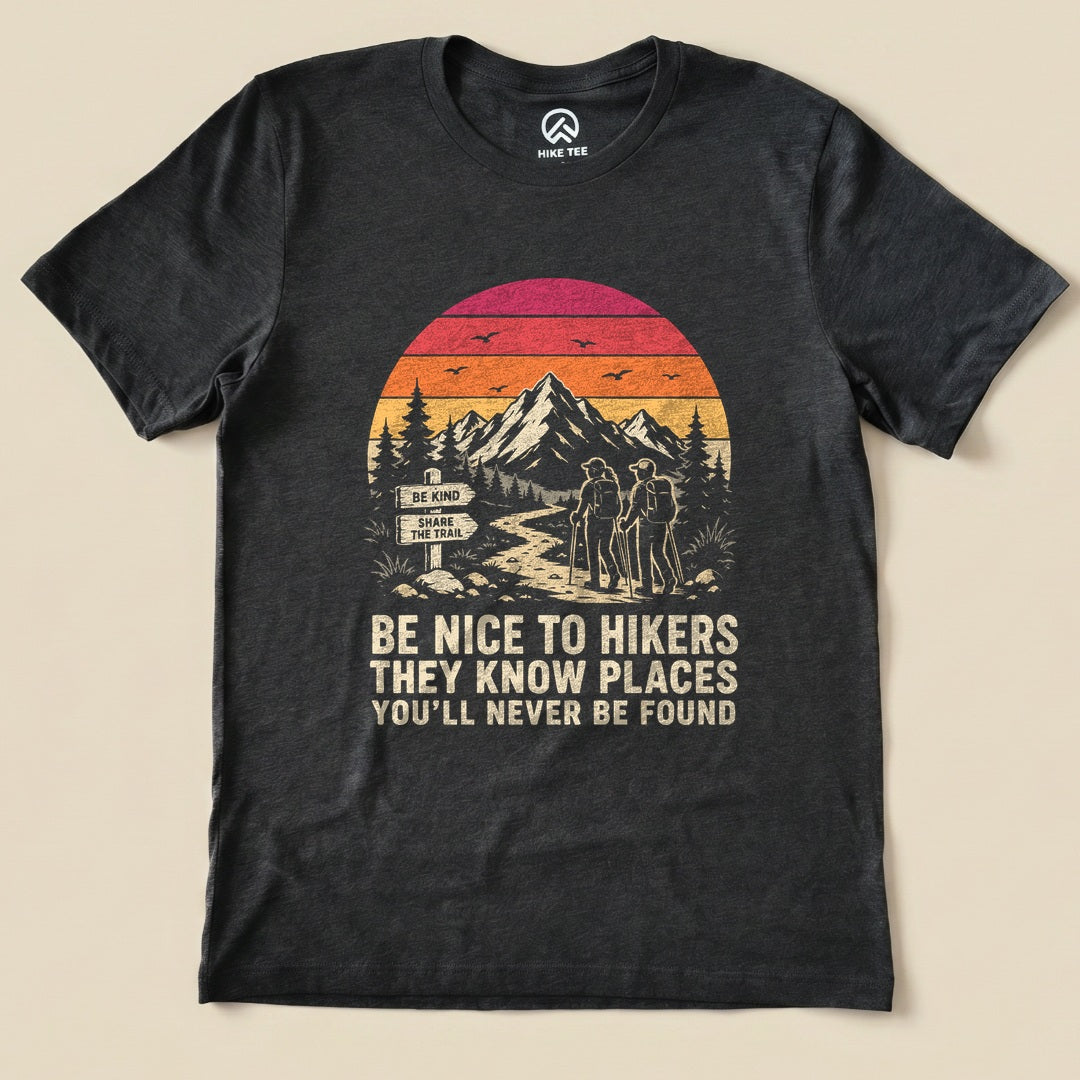 Be Nice To Hikers Sunset Shirt