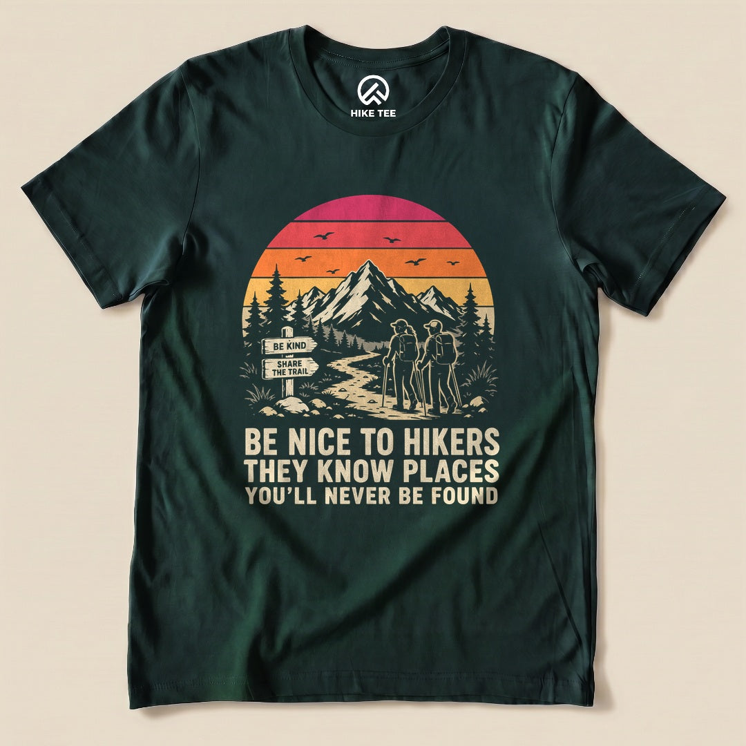 Be Nice To Hikers Sunset Shirt