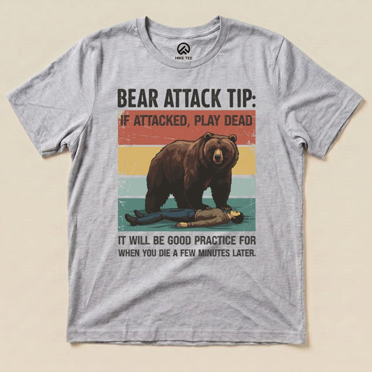 Hike Tee T-Shirt Athletic Heather / S Bear Attack Tip Retro Shirt