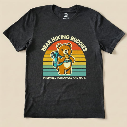 Hike Tee T-Shirt Dark Grey Heather / S Bear Hiking Buddies Shirt