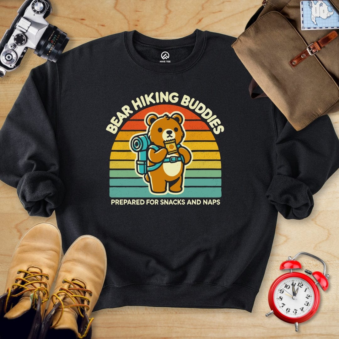 Hike Tee Sweatshirt S / Black Bear Hiking Buddies Sweatshirt