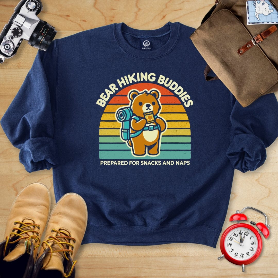 Hike Tee Sweatshirt S / Navy Bear Hiking Buddies Sweatshirt