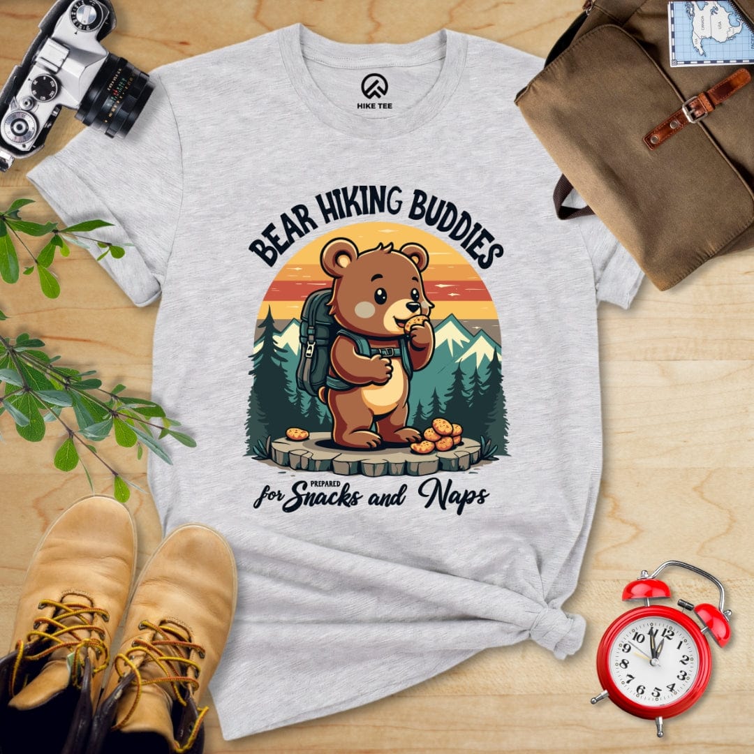 Hike Tee T-Shirt Athletic Heather / S Bear Hiking Buddies