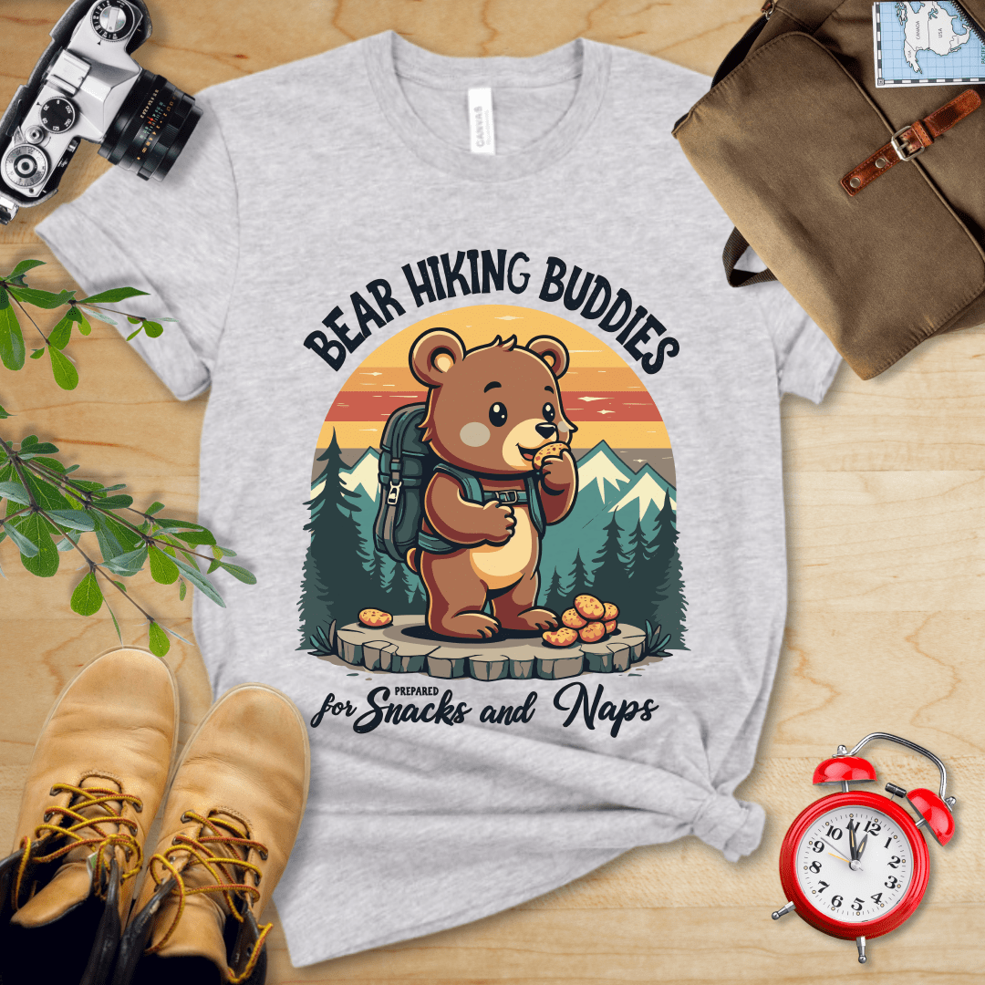 Hike Tee T-Shirt Athletic Heather / S Bear Hiking Buddies