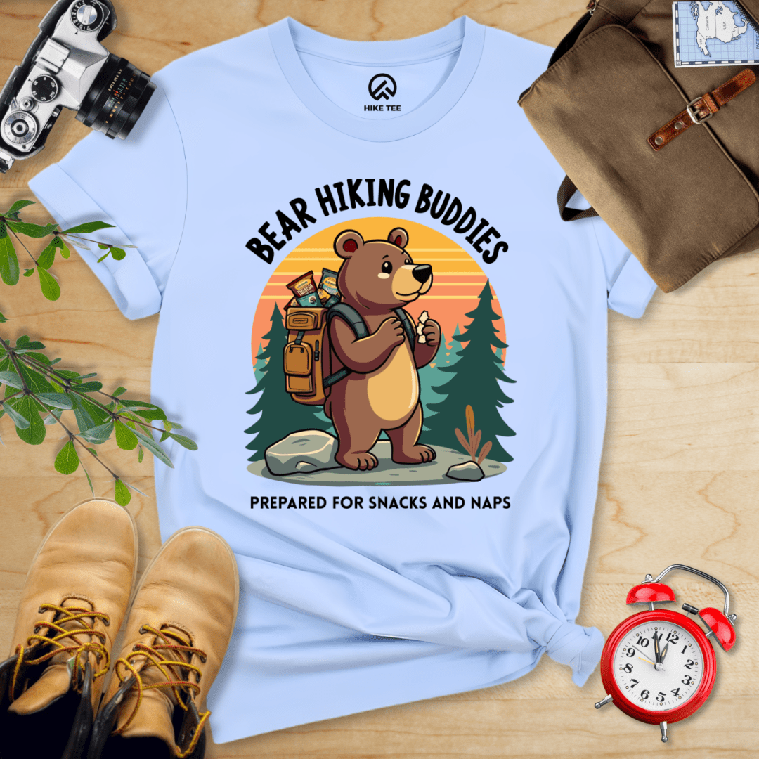 Hike Tee T-Shirt Baby Blue / S Bear Hiking Buddies