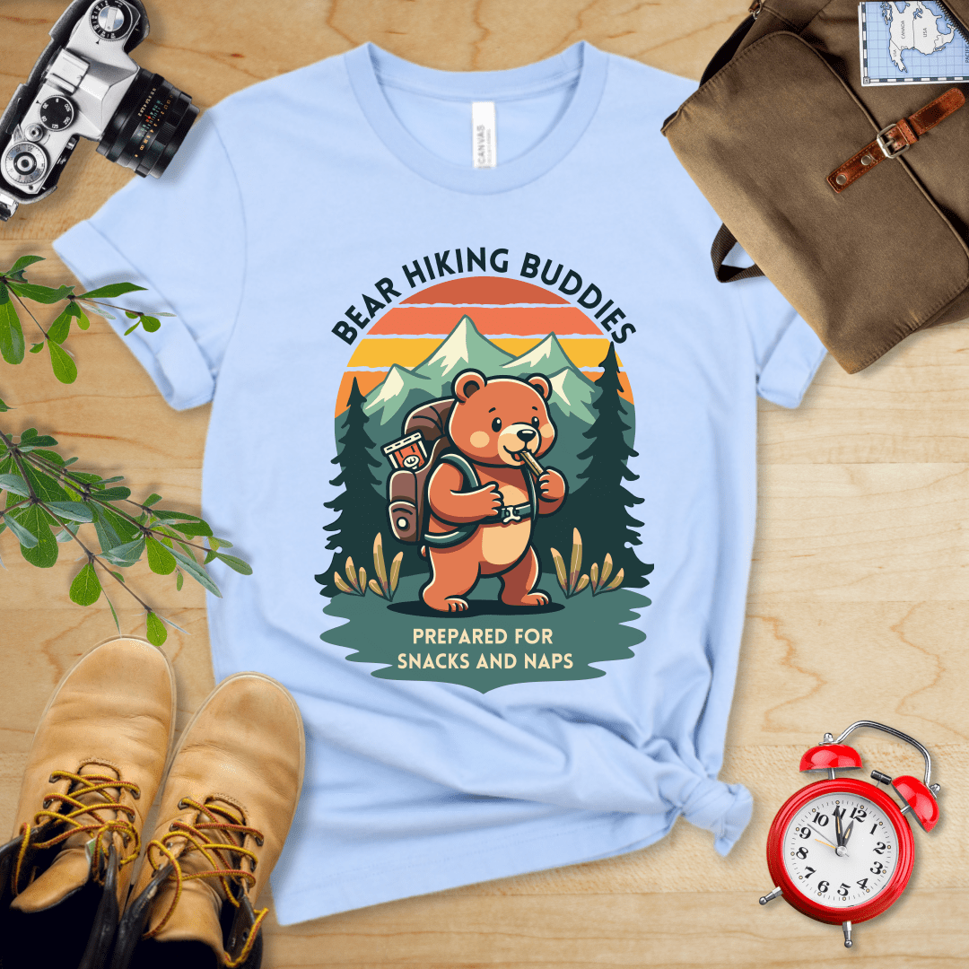 Hike Tee T-Shirt Baby Blue / S Bear Hiking Buddies