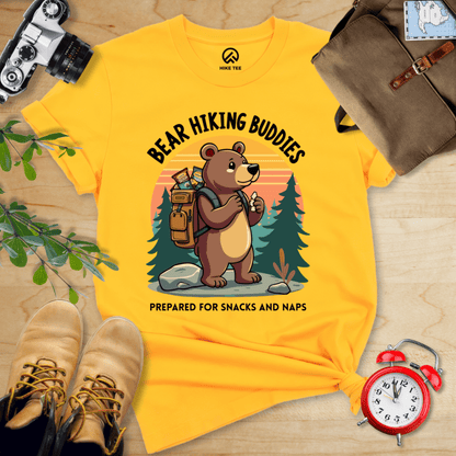 Hike Tee T-Shirt Gold / S Bear Hiking Buddies