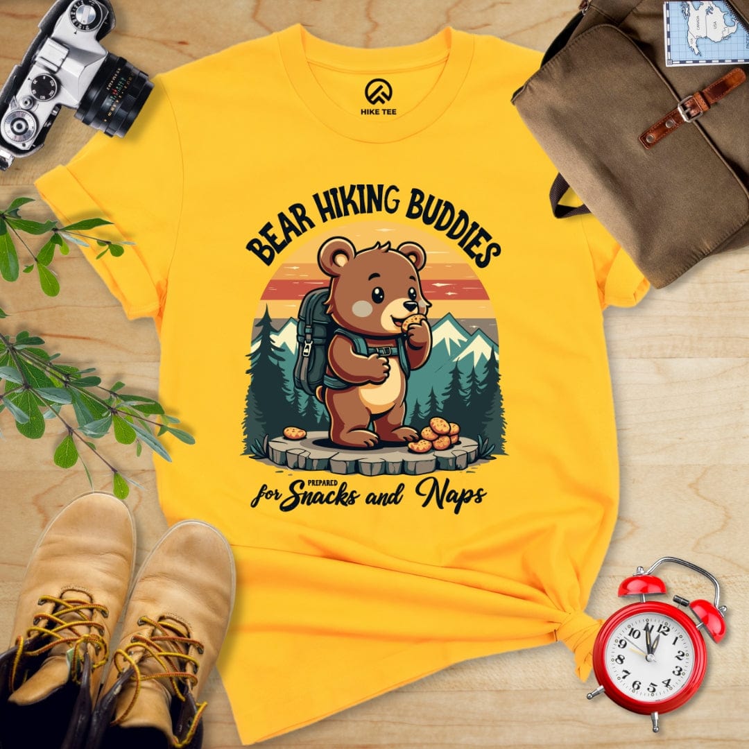 Hike Tee T-Shirt Gold / S Bear Hiking Buddies