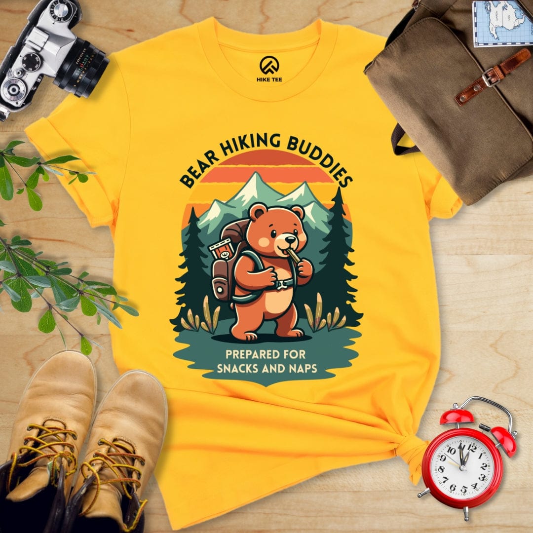 Hike Tee T-Shirt Gold / S Bear Hiking Buddies
