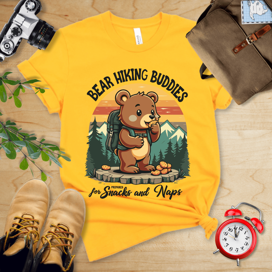 Hike Tee T-Shirt Gold / S Bear Hiking Buddies