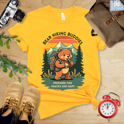 Hike Tee T-Shirt Gold / S Bear Hiking Buddies