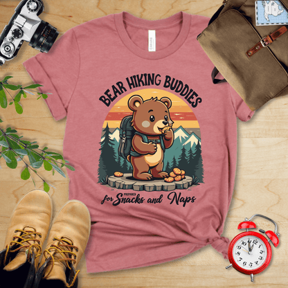 Hike Tee T-Shirt Heather Mauve / S Bear Hiking Buddies