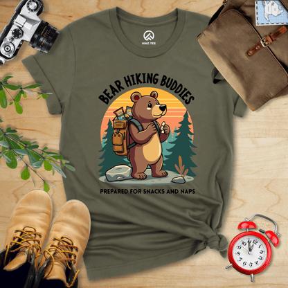 Hike Tee T-Shirt Military Green / S Bear Hiking Buddies